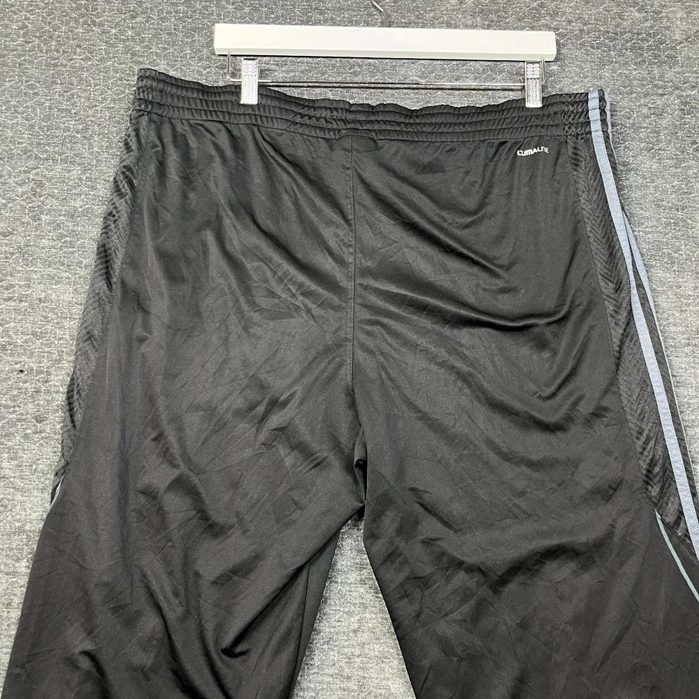 Adidas Climalite Track Pants Men's Black Elastic Waist Athletic Sportswear - XL